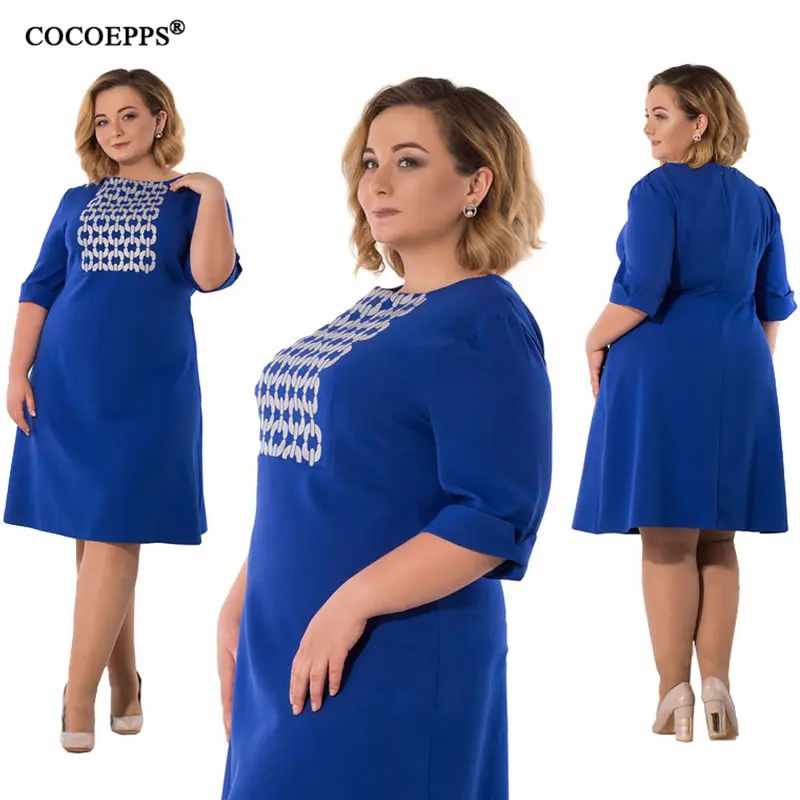 COCOEPPS 5XL 6XL летние новые женские платья размера плюс с принтом летние сапоги до колена большого размера длинное платье Vestidos одежда для работы