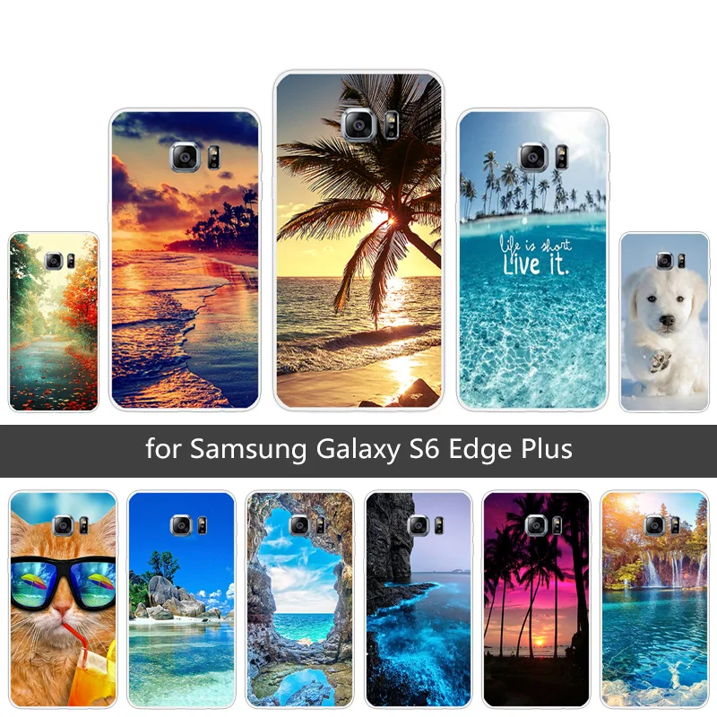 Силиконовый чехол для Samsung Galaxy S6 Edge Plus силиконовый Tpu Scen чехлы телефонов +