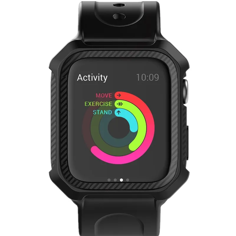 Спортивный силиконовый чехол + ремешок для наручных часов Apple watch версии 4 с