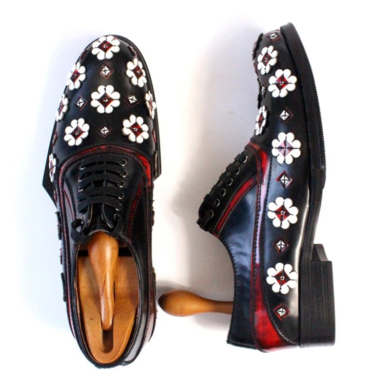 Классические высококачественные мужские туфли Bullock из чистой кожи ручной работы