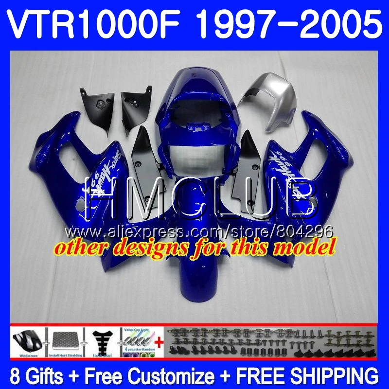 Body For HONDA SuperHawk Green white VTR1000F 97 02 03 04 05 77HM.21 VTR 1000 F 1000F VTR1000 1997 2002 2003 2004 2005 Fairing | Автомобили