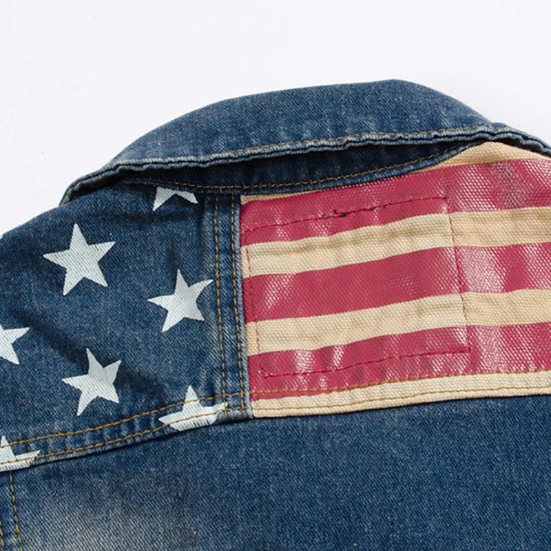Новый мужской джинсовый жилет винтажная потертая ковбойская Джинсовая