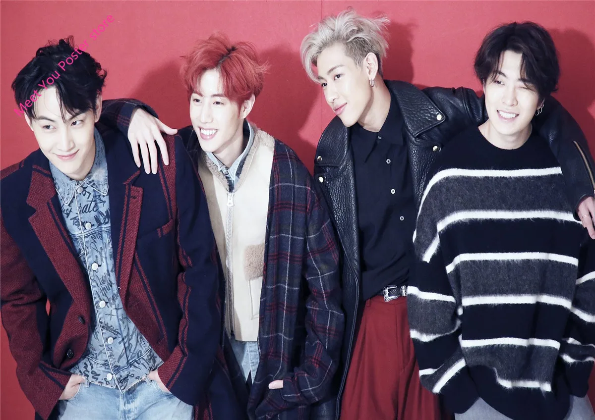 Популярные KPOP GOT7 постер музыкальной группы известной звезды Картины с белым покрытием получил 7 JinYoung Jr плакаты украшения для дома настенные Стикеры B5