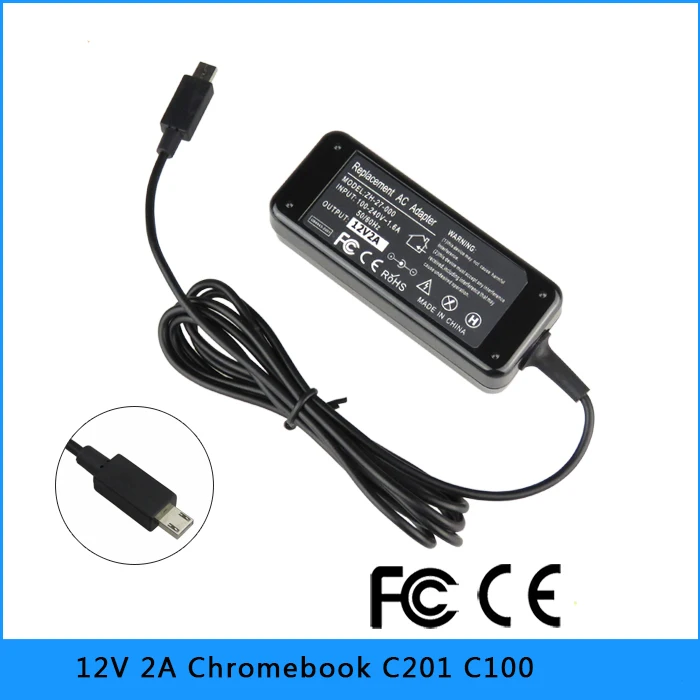 Блок питания для ноутбука AC-DC зарядное устройство ASUS Chromebook C201 C100 C100PA C201PA 12V 2A |