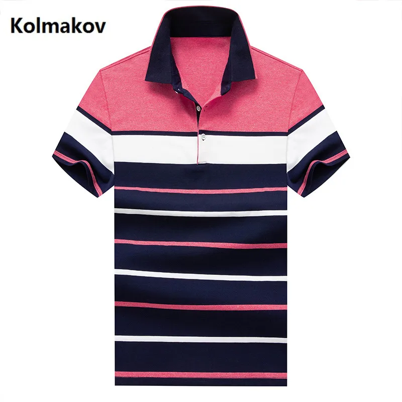 Мужская футболка-поло хлопковая Повседневная рубашка с коротким рукавом в