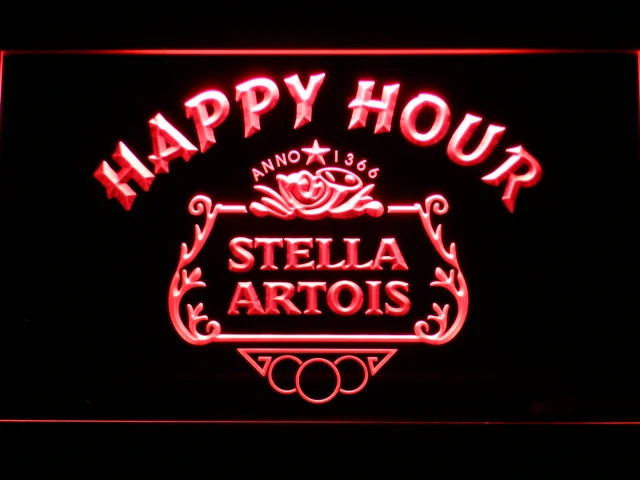 616 Stella Artois пивной Счастливый час бар светодиодные неоновые световые знаки с
