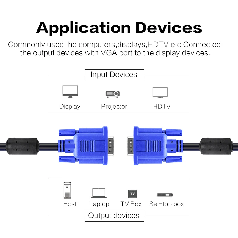 Dorewin VGA кабель 1080 P мужчина к Мужской плоский кабель-удлинитель видео конвертер