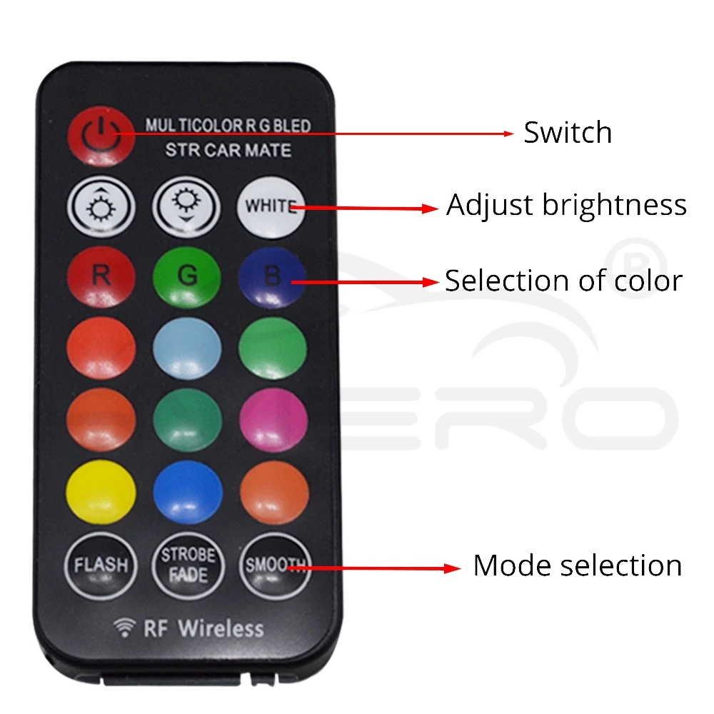 T10 W5W RF Управление RGB светодиодный чтение светильник RGB T10 светодиодный 194 168 автомобильный габаритный фонарь номерного знака светильник позиции купольный светильник AC/DC 12V