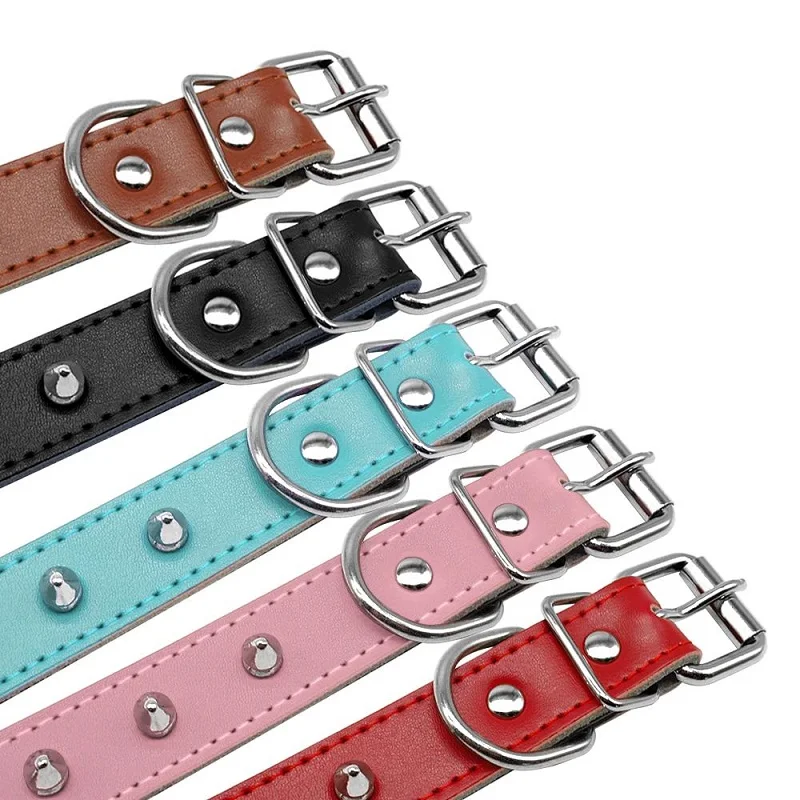 Поводок высокого качества с шипами кожаные ошейники для собак маленьких средних