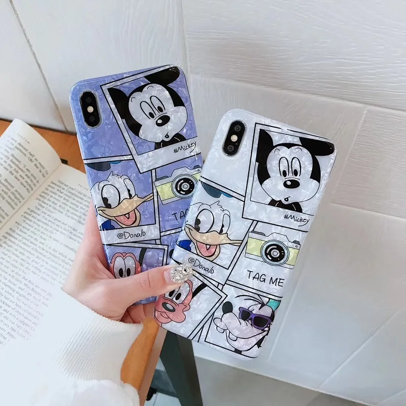 Забавный Мягкий ТПУ чехол с изображением Минни Микки раковины для iphone XS MAX 6 6splus 7 7plus 8 8plus X XR XS MAX coque capa