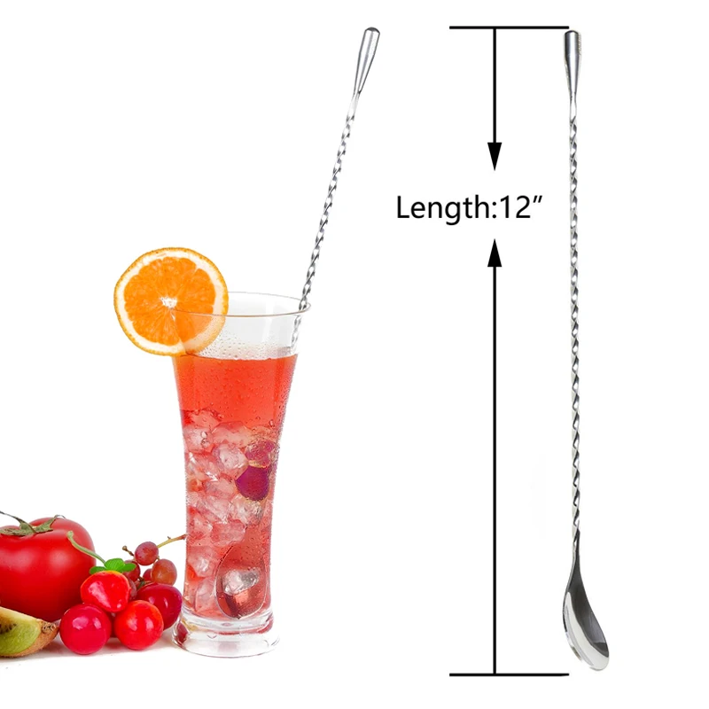 2 шт. набор ложек для коктейлей из нержавеющей стали|cocktail muddler|bar toolsdrink mixer |