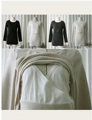 Весенняя одежда для беременных топы кормления грудью из чистого хлопка Одежда с