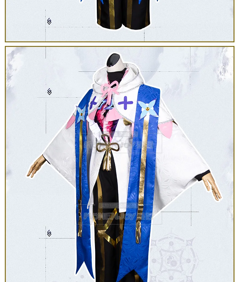 [Сток] Fate/Grand Order FGO Merlin косплей костюм цветок волшебник Мерлин Хэллоуин костюм для женщин
