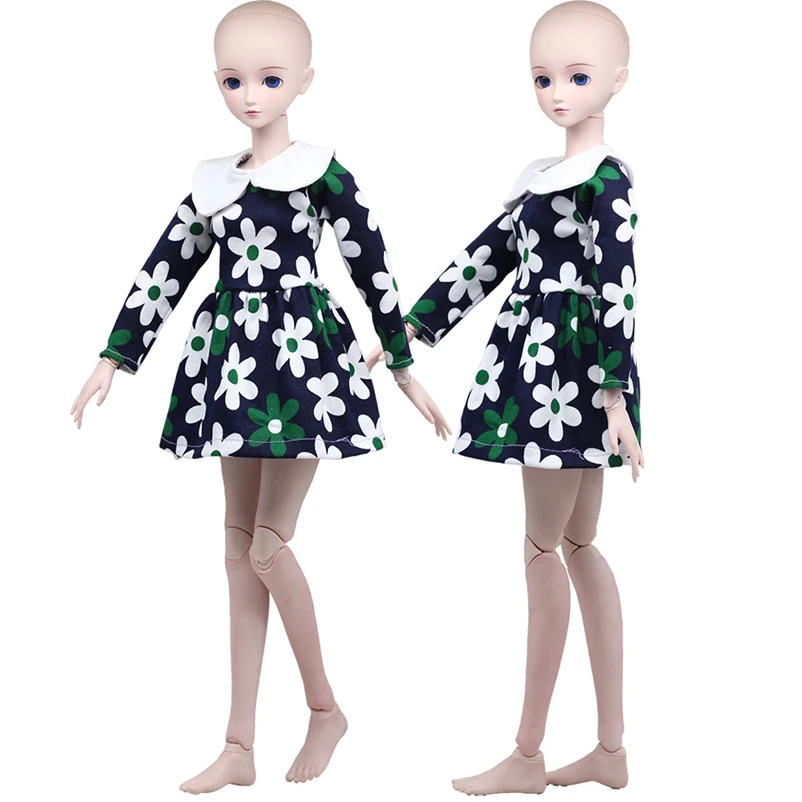 Модные игрушки для кукол 60 см 1/3 BJD милое Цветочное платье с длинным рукавом