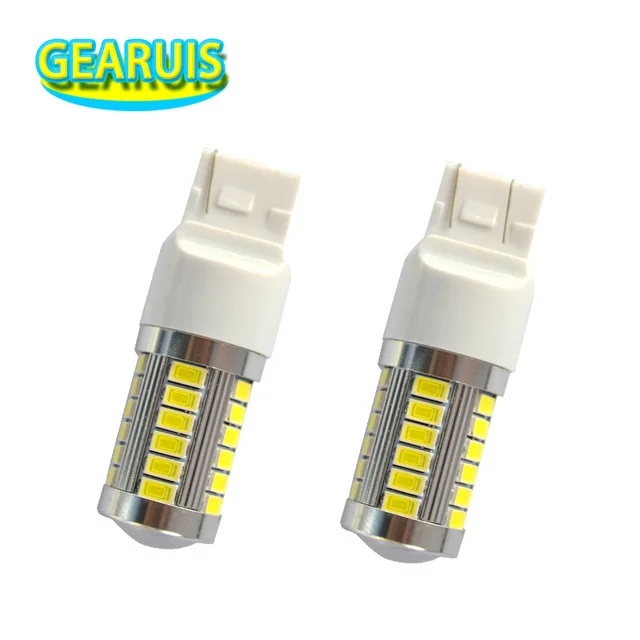 10 шт. Автомобильные светодиодные лампы W21W T20 7440 33smd 7443 для указателей