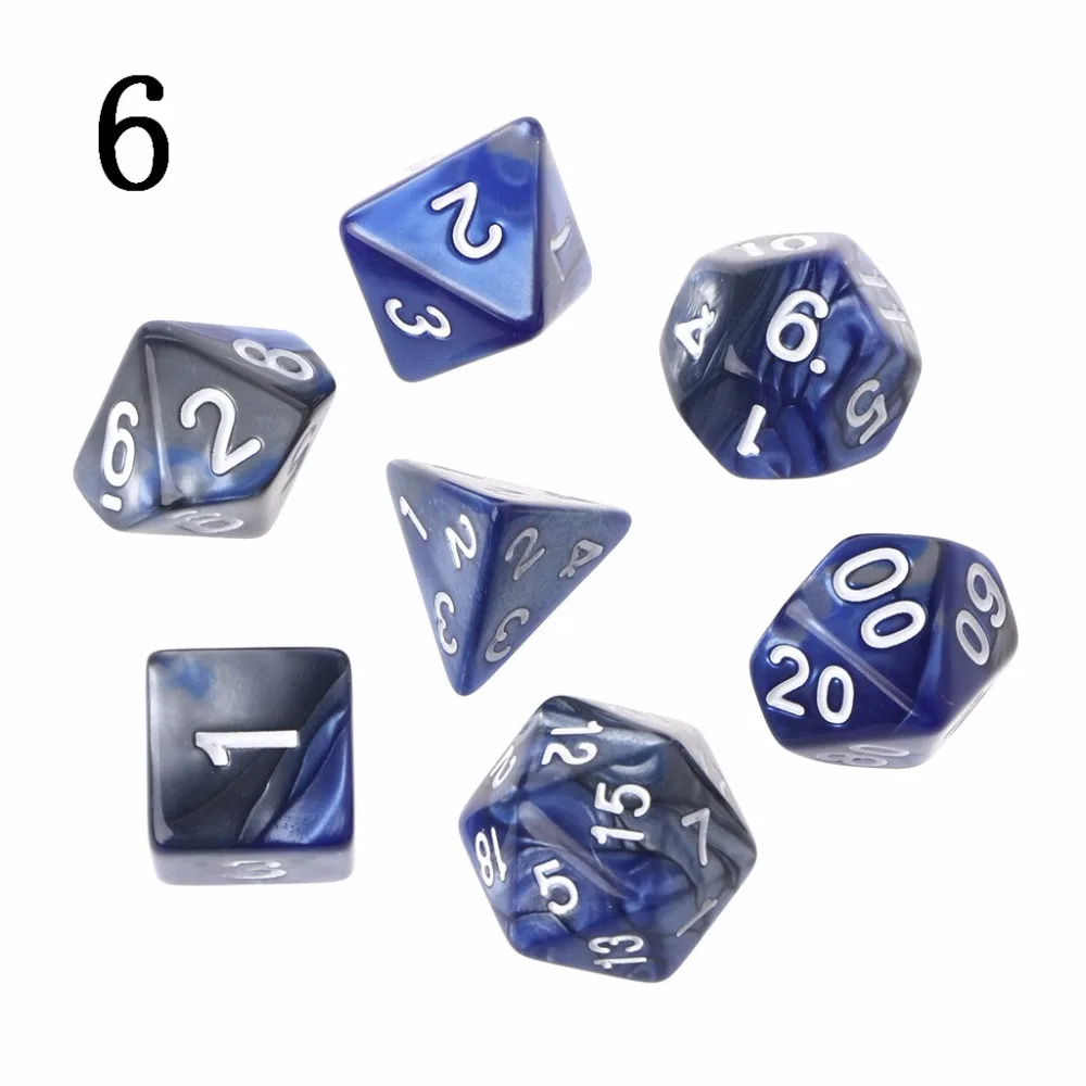 

7pcs/Set Acrylic Polyhedral Dice For TRPG Board Game Dungeons And Dragons D4-D20