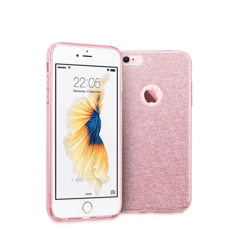 AHHROOU для iPhone 6 6s Чехлы Роскошные блестящие прозрачные ТПУ 360 Мягкая задняя крышка
