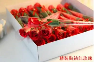 200 шт. красное розовое синее фиолетовое мыло цветок розы для ванной романтическое