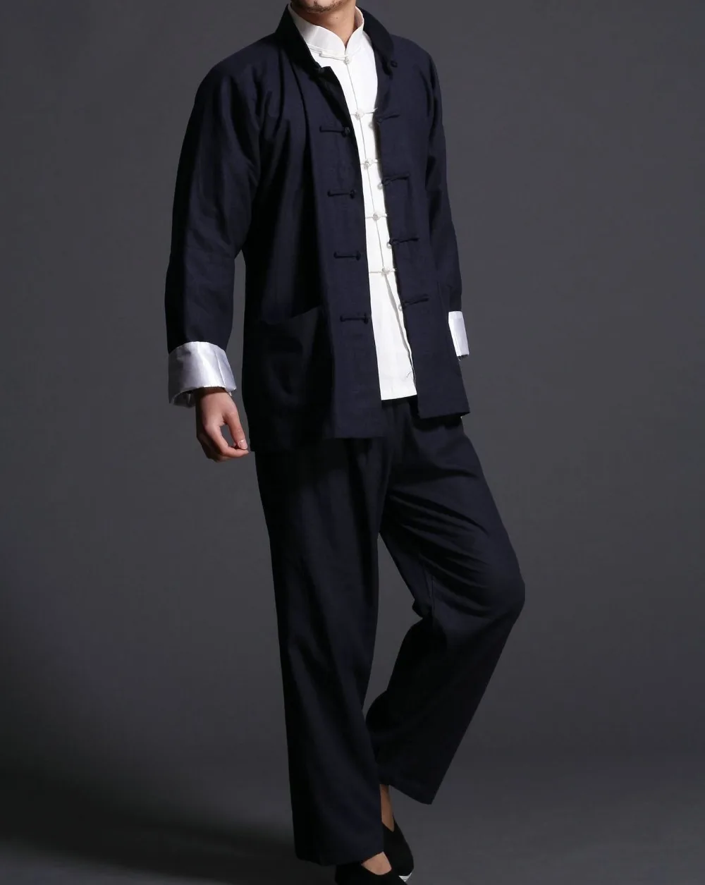 3 шт./компл. мужские хлопковые и льняные костюмы для боевых искусств Тан с