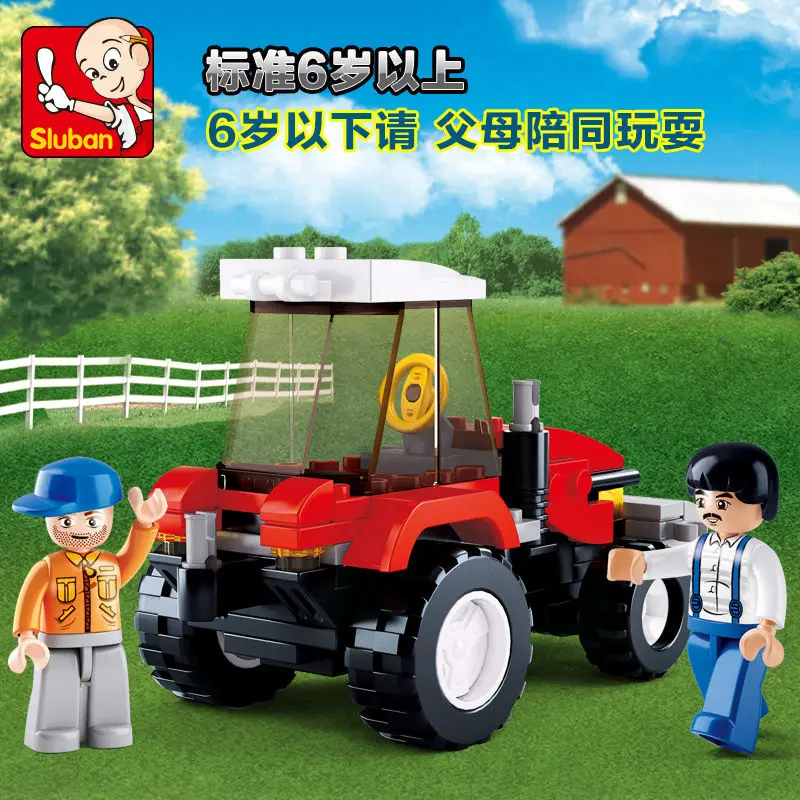 2016 новые игрушки 103 шт./лот Happy Farm Строительные блоки наборы животных Модель