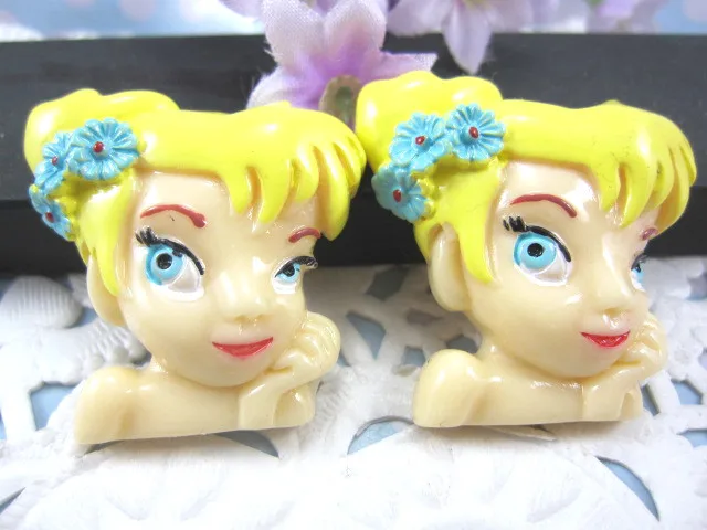

10 шт./лот DIY кабошоны из смолы аксессуары около 35 мм kawaii с плоской задней стороной из смолы принцесса для волос Дети