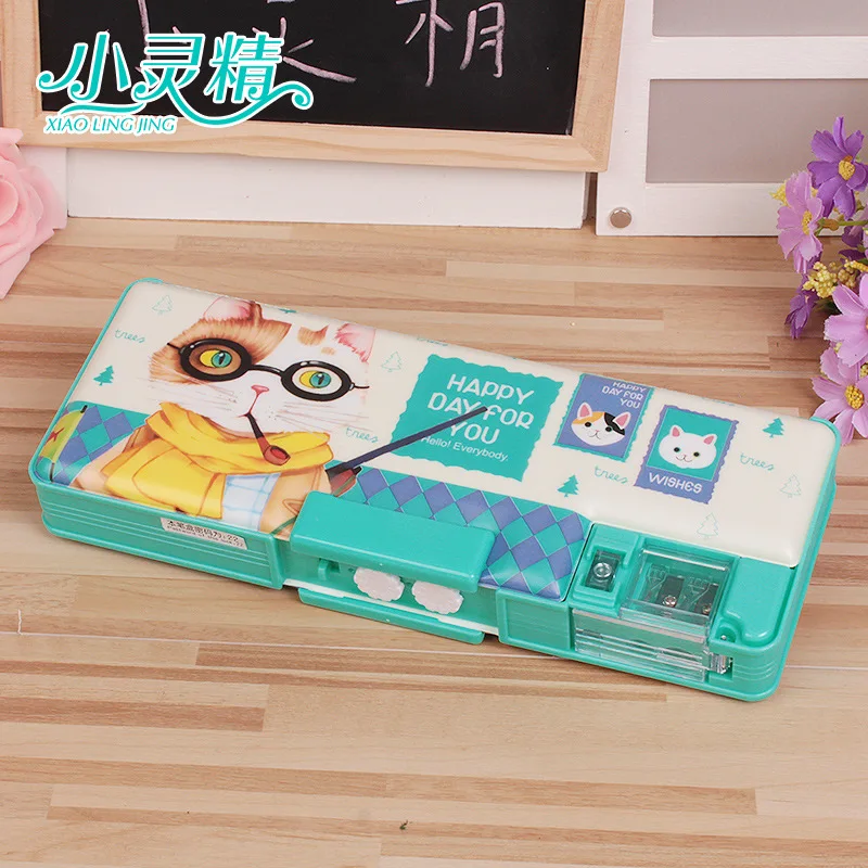 Чехол для канцелярских товаров с двойным паролем мультяшный креативный пенал