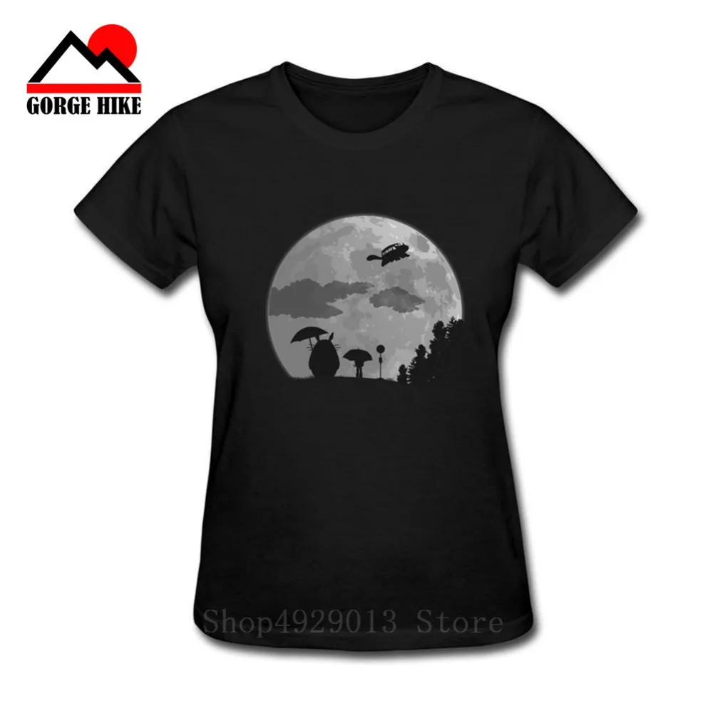 Moon Light Bus Тоторо женские кавай Топы рубашка забавная аниме Мой сосед футболка с