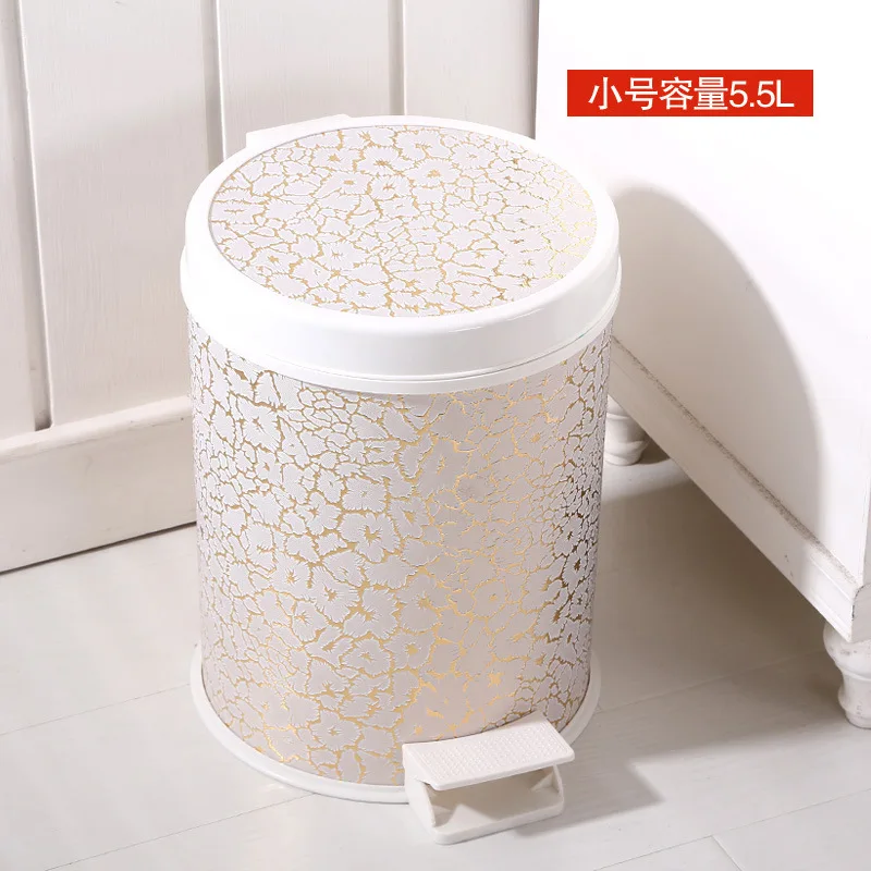 Европейский бытовой мусорный бак для педалей креативный пластиковый бак|plastic trash