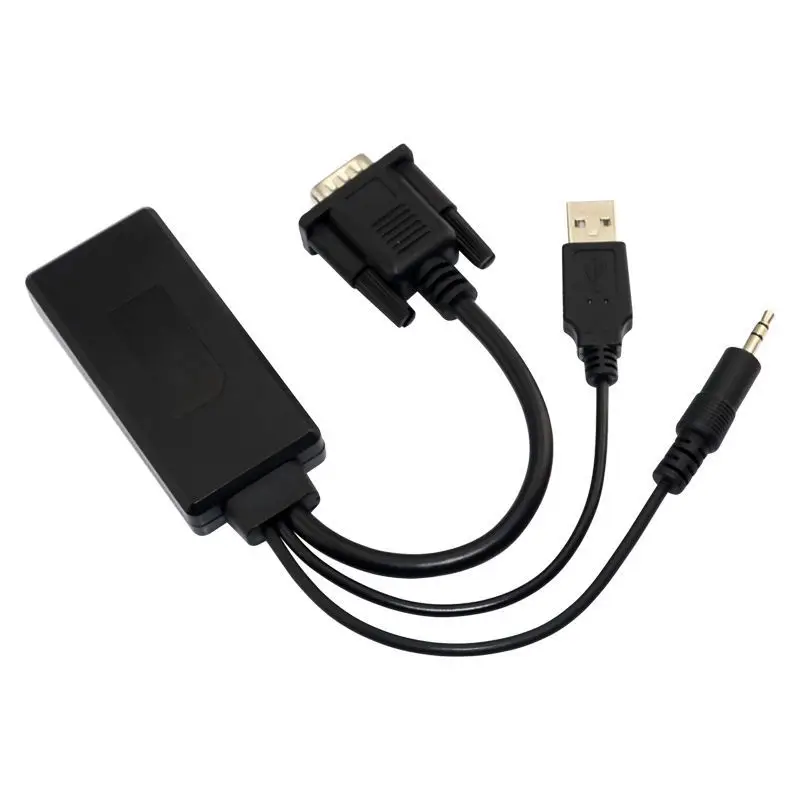 VGA кабель для HD с audio к удлинитель преобразования головы 1080 P компьютер