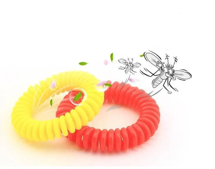 Mosquito Repellent Phone Ring Summer Natural Plant Oils Strap Elastic Anti-mosquito Bracelet Spiral Hand Wrist SN1472 | Дом и сад