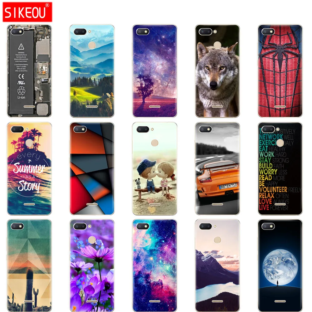 Силиконовый чехол для xiaomi redmi 6 6a задняя крышка 5 45 дюйма телефона xiao mi xiomi redmi6 a с