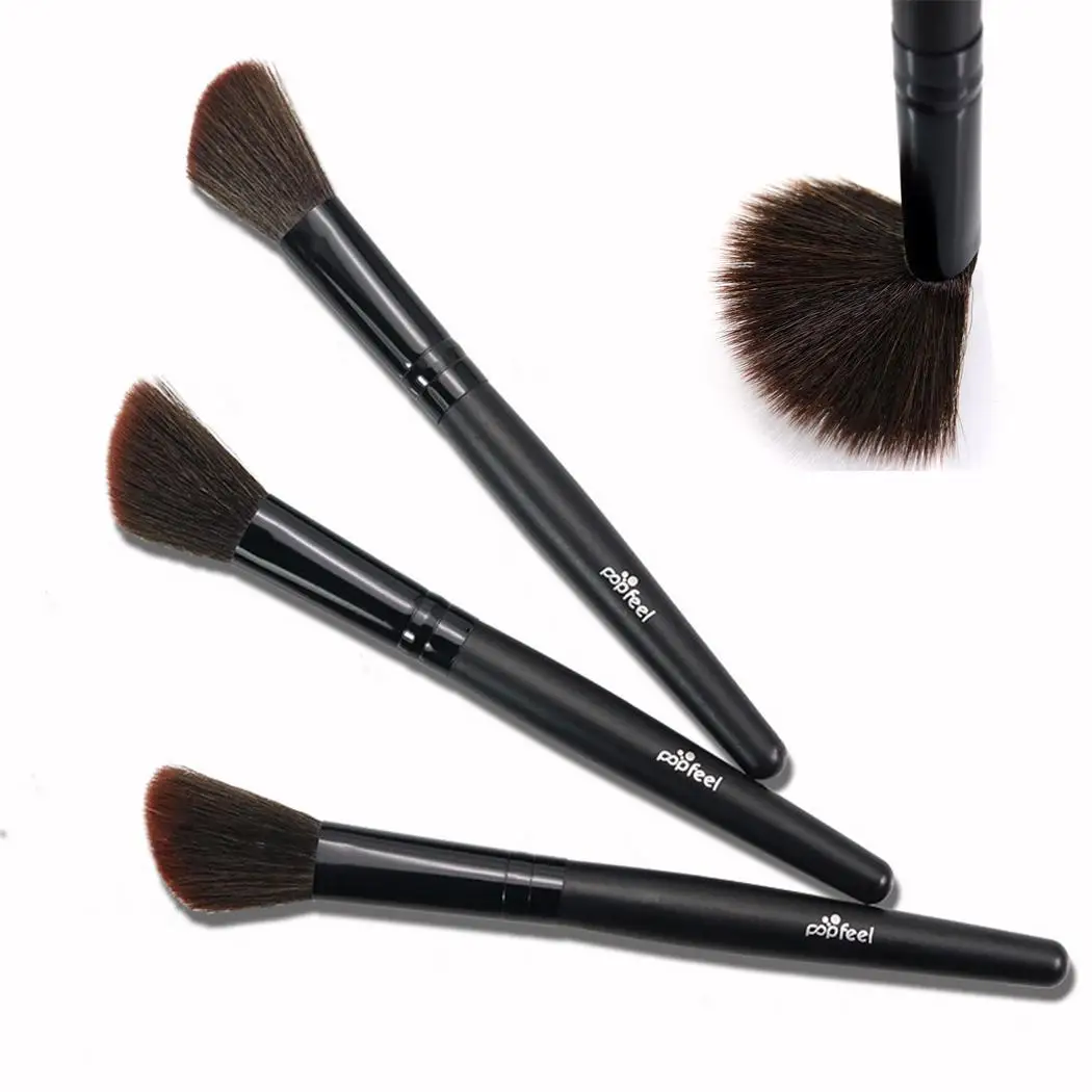 Профессиональный фонд blush brush свободные косой голову макияж кисти для начинающих