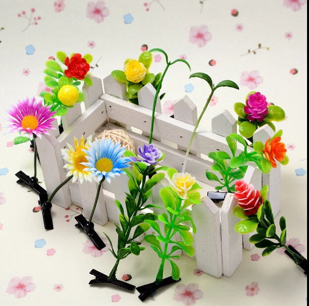 Новинка 50 шт. заколки для волос с растениями головная повязка маленькая антенна