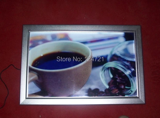 

2014 new a3 aluminum led frame advertising display boards/slim led lightbox free shipping