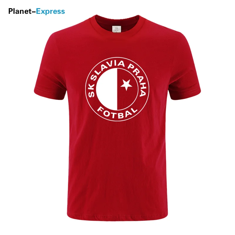 SK Slavia Praha футболка с чешским принтом Праги Мужская футболка качественная хлопковая футболка для мужчин плюс размер XS-3XL - Цвет: 6