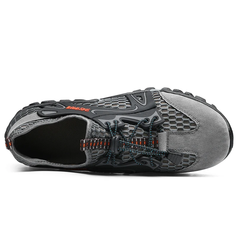 Большой Размеры летние Для мужчин на открытом воздухе Пеший Туризм обувь воды сандалии для трекинга, альпинизма Прогулочные кроссовки дышащая Спортивная Мужская дышащая обувь для скалолазания
