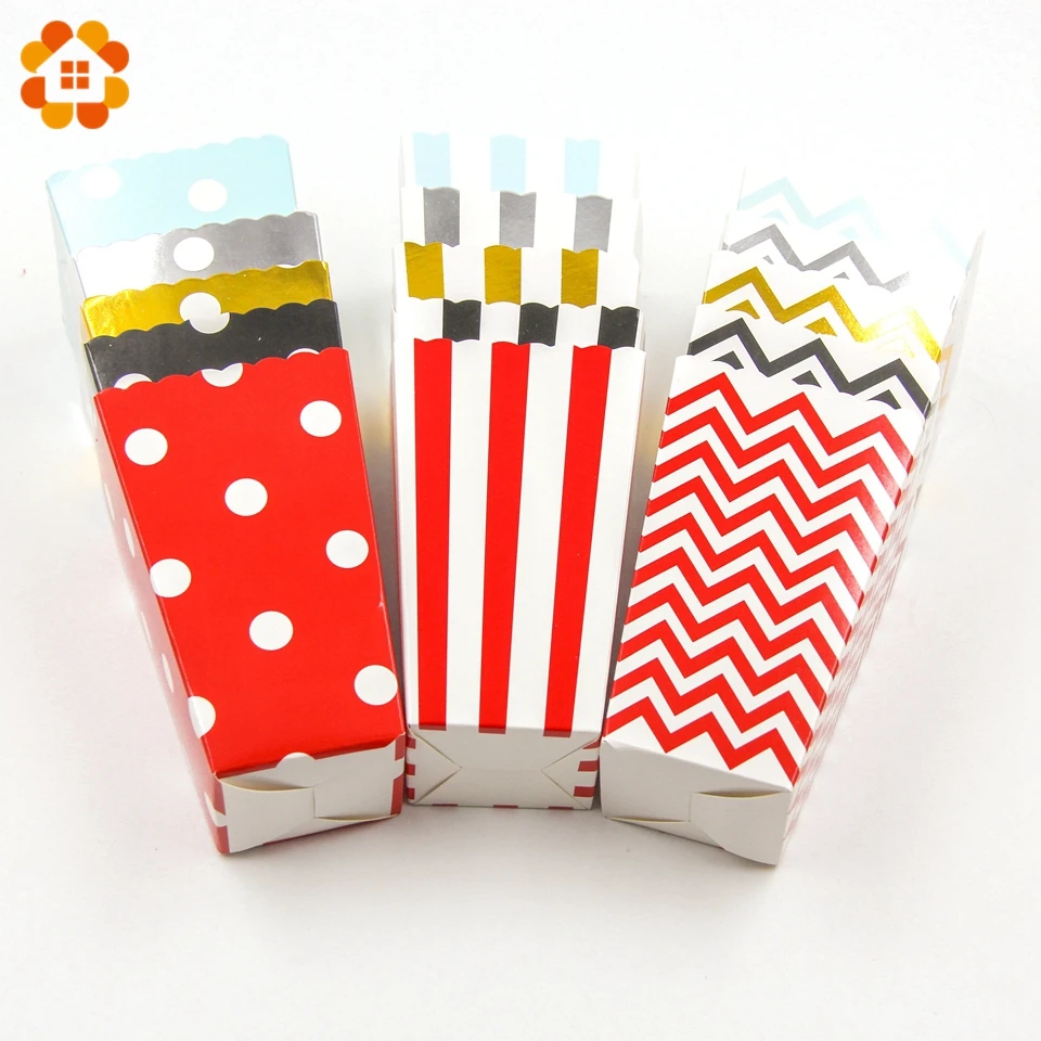 12 шт./лот коробка для попкорна разнообразные стильные украшения темативечерние