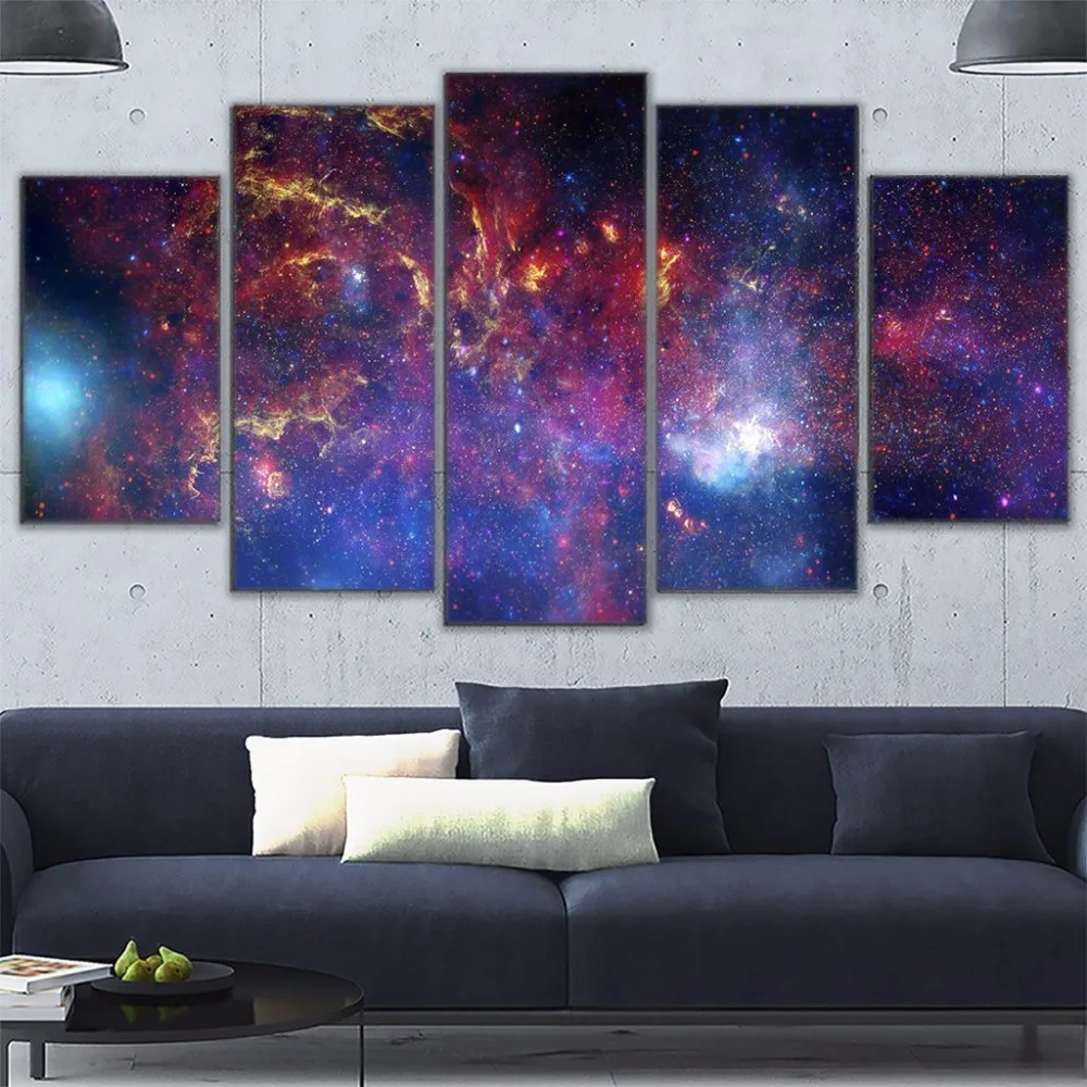 Настенная Картина на холсте домашний декор гостиная 5 шт. красочная звезда
