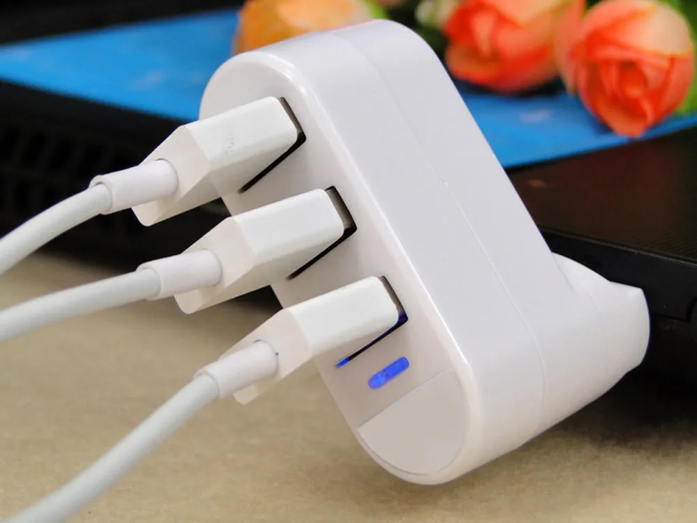 Ecosin2 3 порта USB 2,0 Мини Вращающийся разветвитель адаптер концентратор для ПК ноутбук для Mac Прямая поставка 17MAR16