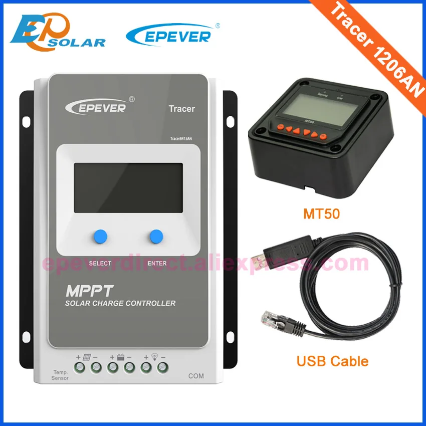 Tracer1206AN EPEVER MPPT солнечный регулятор отслеживания 10A 10 ампер EPsolar MT50 дистанционный