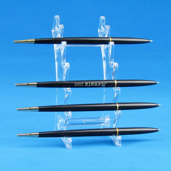 Оптовая продажа 4 пластиковых прозрачных/черных ручек косметическая кисть