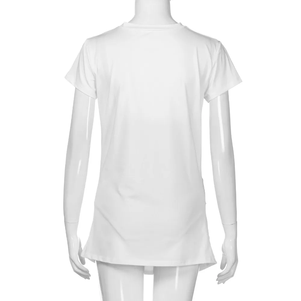 Szyadeou женский топ с коротким рукавом и принтом для беременных женщин повседневный