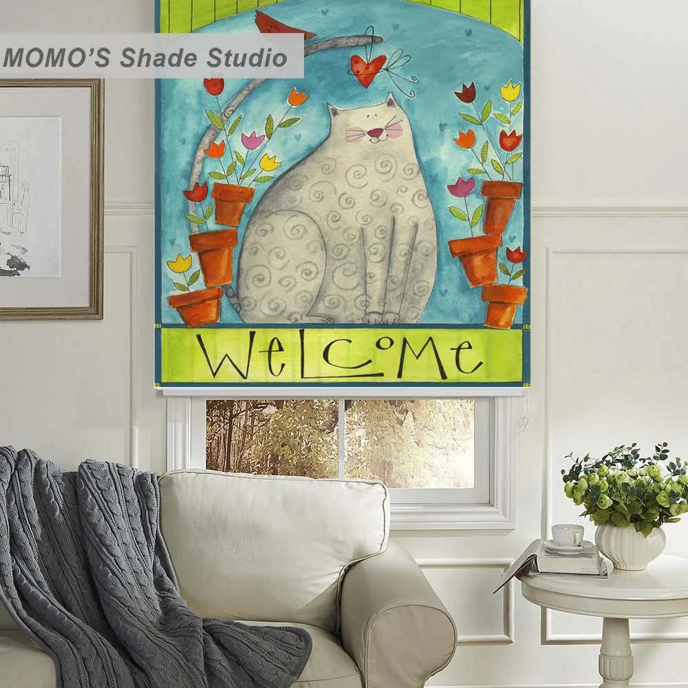 Рольставни MOMO жалюзи с рисунком Затемненные зебрами ткань занавески размер на