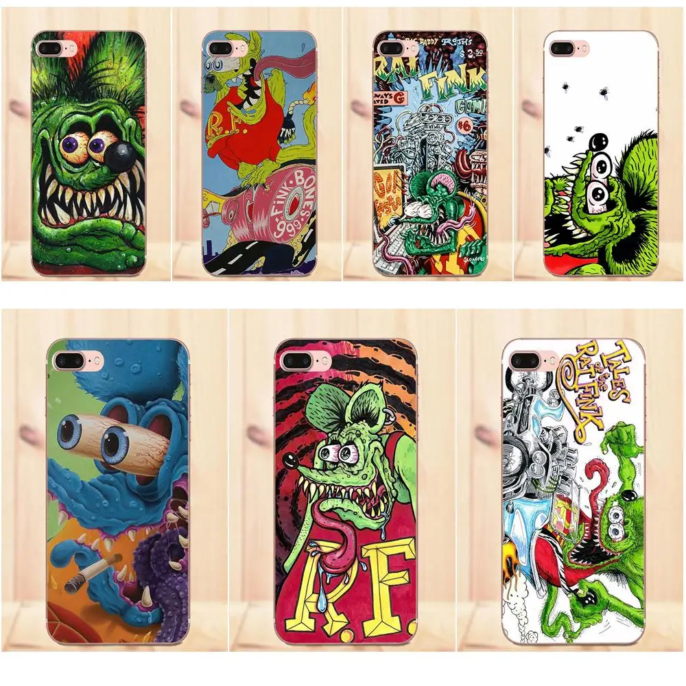 Мягкий ТПУ хипстер чехол для Huawei G8 Honor 5C 5X 6 6X 7 8 9 Y5II Mate P7 P8 P9 P10 P20 Lite Plus 2017 Tales of the Rat Fink