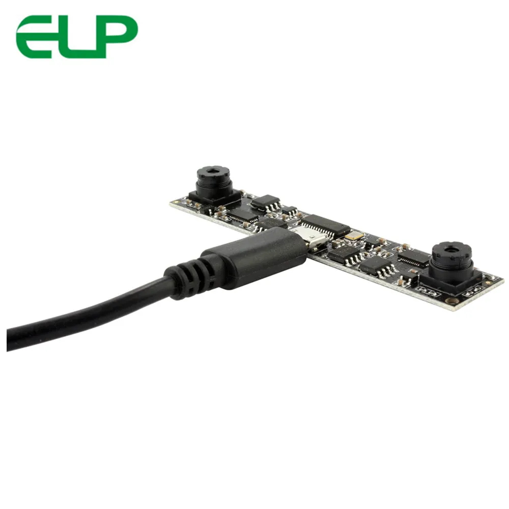 ELP Free driver 720P OV9712 UVC 60 градусов с двумя объективами Omnivsion стерео бинокулярная камера