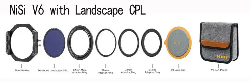 with Landscape CPL Держатель фильтра NiSi V6 100 мм с увеличенной крышкой для объектива e CPL - Цвет: with Landscape CPL