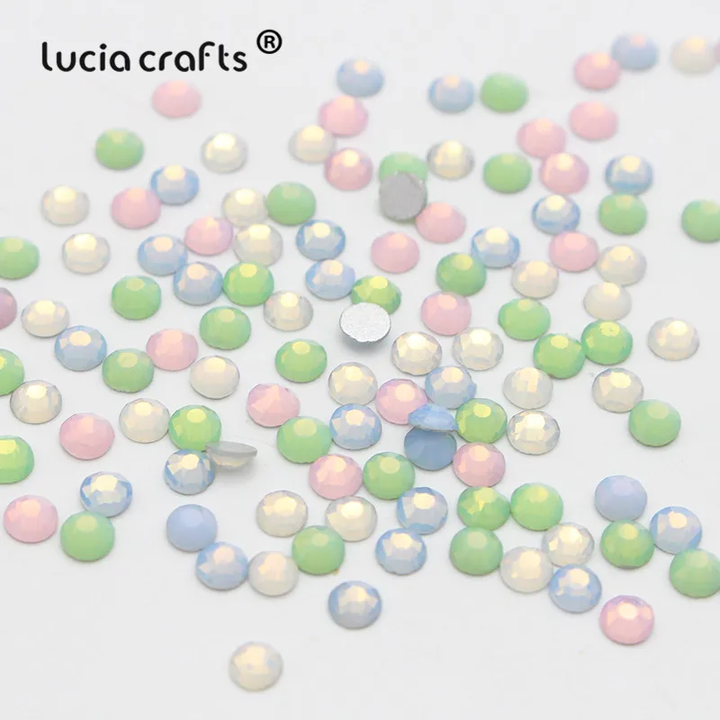Lucia crafts Mix Opal разный цвет ss3/sss6/ss8/ss10/ss12/Плоская задняя крышка стекло с кристаллами