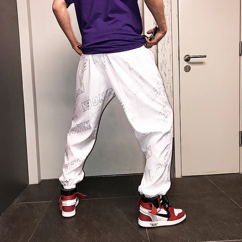 Полный Штаны с рисунком летние длинные штаны модные пары брюки уличная Для