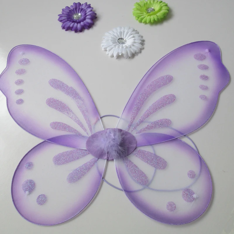 8&quotx19&quot Kids Baby Fairy Wings Butterfly dress up Tinker Bell Party Costume Girls Pixie Holiday Decorations | Дом и сад