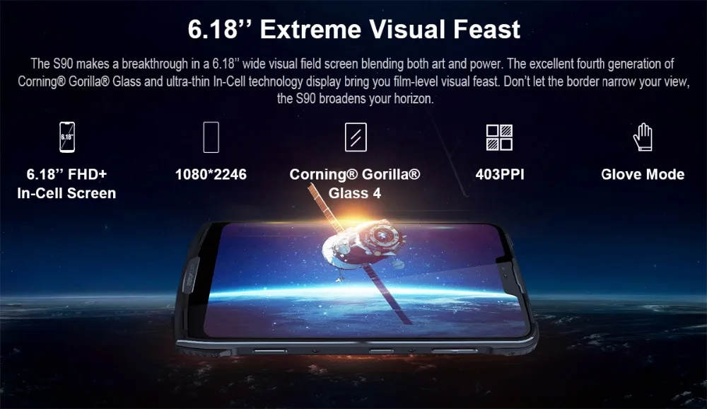 IP68/IP69K DOOGEE S90 модульный прочный мобильный телефон 6,18 дюймов дисплей 5050 мАч Helio P60 Восьмиядерный 6 ГБ 128 ГБ Android 8,1 16,0 M Cam